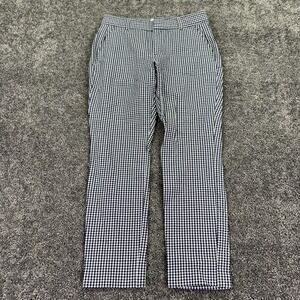 Gap Pants Womens 6 Blue Check Signature Skinny Ankle Casual Work Preppy City